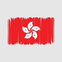 Hong Kong Flag Brush Strokes. National Flag vector
