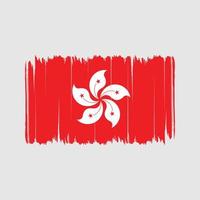 Hong Kong Flag Brush Strokes. National Flag vector