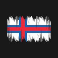 Faroe Islands Flag Bush Strokes. National Flag vector