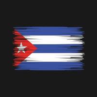 cepillo de la bandera de cuba. bandera nacional vector