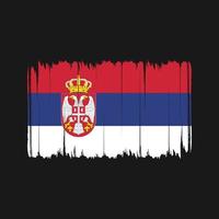 trazos de pincel de bandera serbia. bandera nacional vector