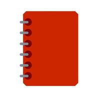 Notepad. Closed notebook for writing. School book or textbook for studying. Flat cartoon vector