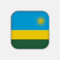 Rwanda flag, official colors. Vector illustration.