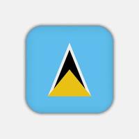 Saint Lucia flag, official colors. Vector illustration.