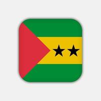 Sao Tome and Principe flag, official colors. Vector illustration.