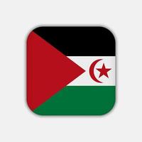 Sahrawi Arab Democratic Republic flag, official colors. Vector illustration.