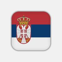 bandera serbia, colores oficiales. ilustración vectorial vector