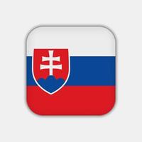 Slovakia flag, official colors. Vector illustration.