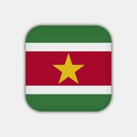 Suriname flag, official colors. Vector illustration.