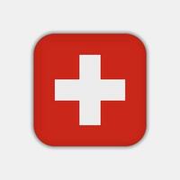 Switzerland flag, official colors. Vector illustration.