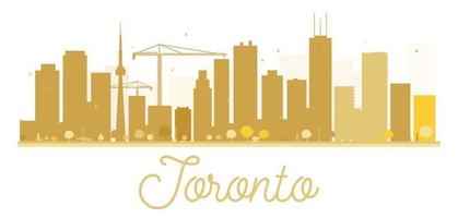 Toronto City skyline golden silhouette. vector