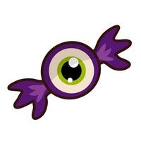 Halloween candy. Candy in the form of an eye. vector