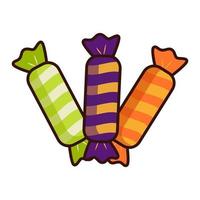 Halloween candy set. Cartoon vector illustration