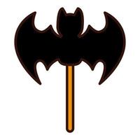 Halloween Lollipop. Lollipop in the form of a bat on a stick. vector