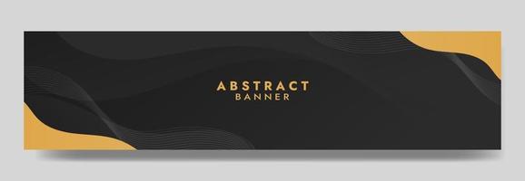 Abstract Black Luxury Fluid Wave Banner Template vector