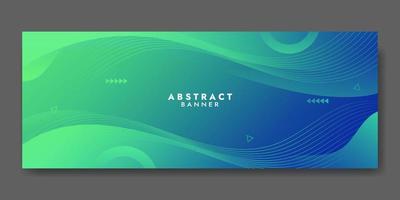 Abstract Blue Fluid Wave Banner Template vector