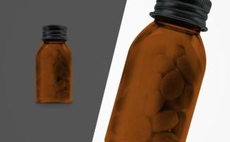 Medicine Bottle mockup Design photo