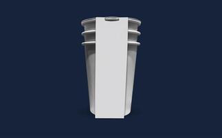 Plastic cup Mockup Rendering  Design photo