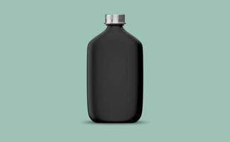 Flat bottle mockup design photo