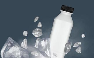 Plastic bottle mockup design photo