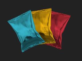 Chip Bag 3D Rendering Design photo