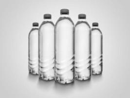 Water bottle mockup 3D Rendering Design photo