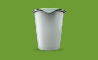 Yogurt cup mockup design photo