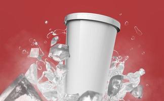 Plastic cup Mockup Rendering  Design photo