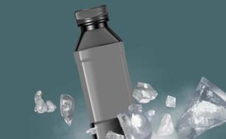 Plastic bottle mockup design photo