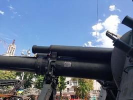 KIEV, UKRAINE - AUGUST 23, 2022 Heavy military equipment destroyed in battle photo