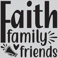 Faith family friends. vector