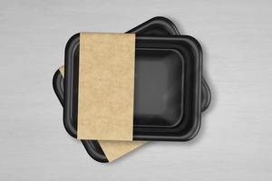 Plastic Tray Vacuum Food Mockup photo