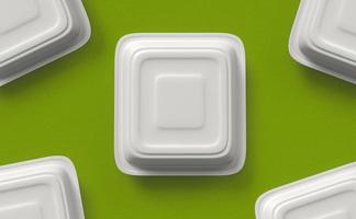 Food Box Mockup 3D Rendering Design photo