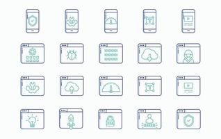 Software and website Development icon set vector