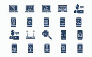 Software and website Development icon set vector