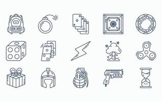 Video Game Elements icon set vector