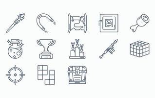 Video Game Elements icon set vector