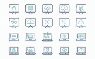 Software and website Development icon set vector