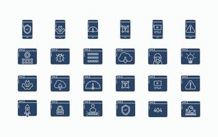 Software and website Development icon set vector