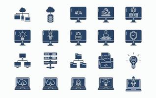 Software and website Development icon set vector