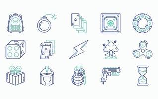 Video Game Elements icon set vector