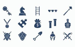 Video Game Elements icon set vector