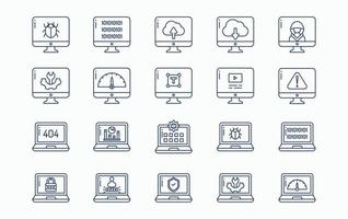 Software and website Development icon set vector