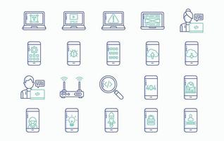 Software and website Development icon set vector