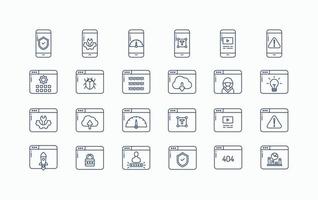 Software and website Development icon set vector
