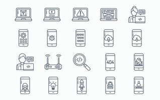 Software and website Development icon set vector