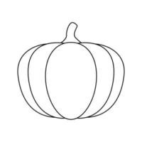 Coloring page with Pumpkin for kids vector