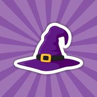 Note sticker with Wizard Hat, vector