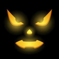 Halloween Pumpkin Face, Vector illustration