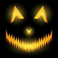 Halloween Pumpkin Face, Vector illustration